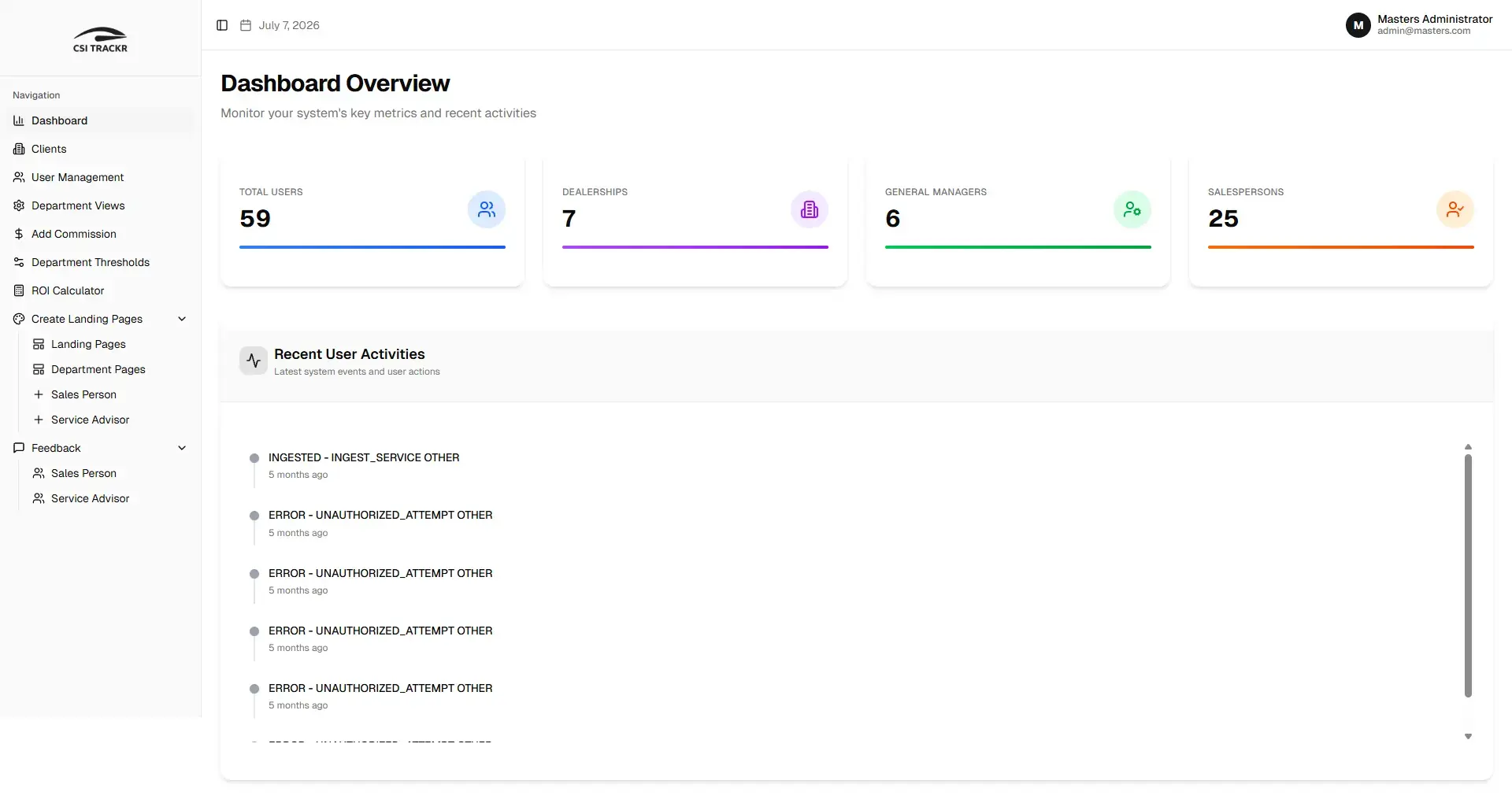 CSITRACKR brand banner featuring the product dashboard on a laptop screen